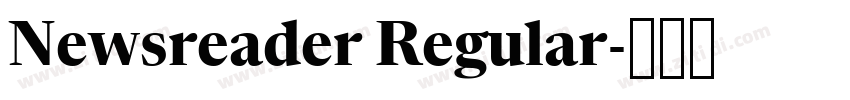 Newsreader Regular字体转换